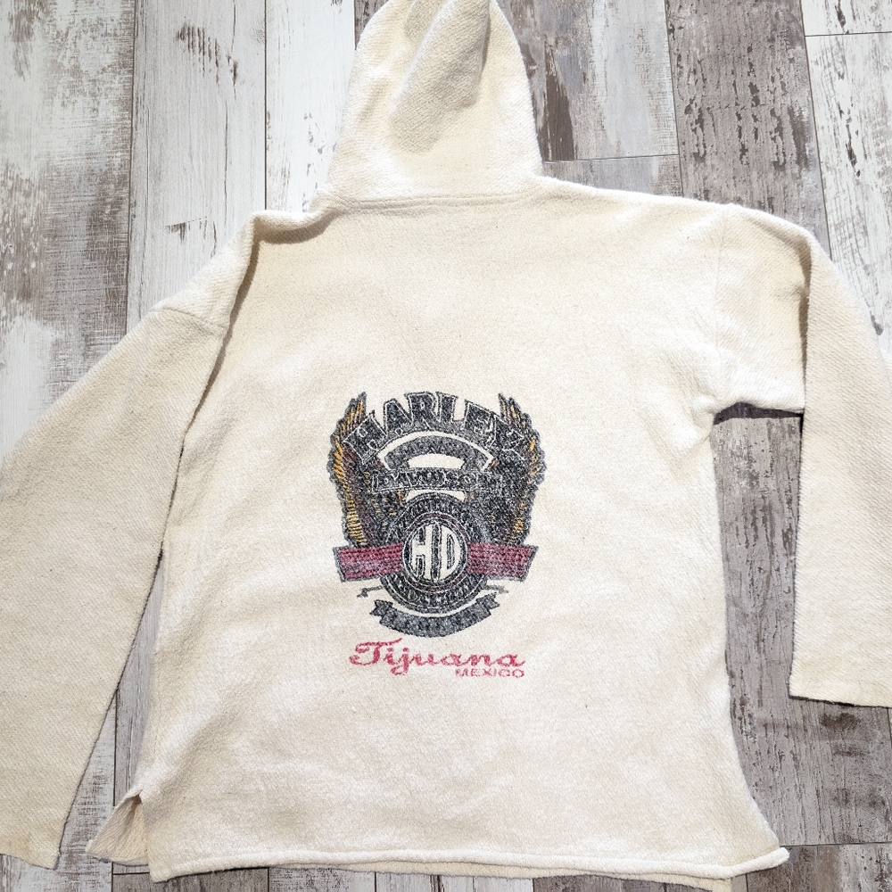 Vintage Harley-Davidson Motorcycles Costa Maya Hoodie Drug Rug‎ size L - Picture 4 of 4